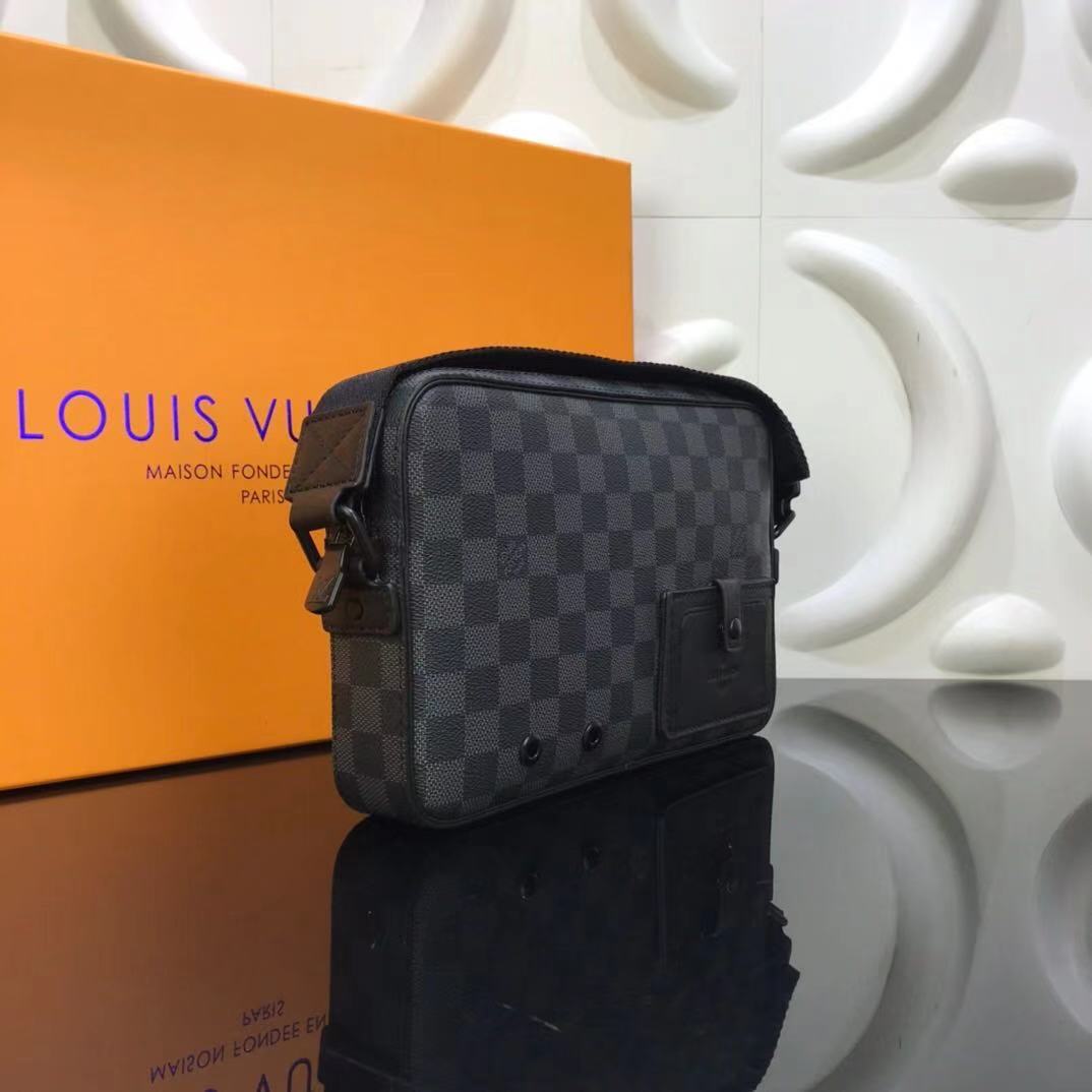 Túi đeo chéo Louis Vuitton like au họa tiết caro hình hộp TDCLV10