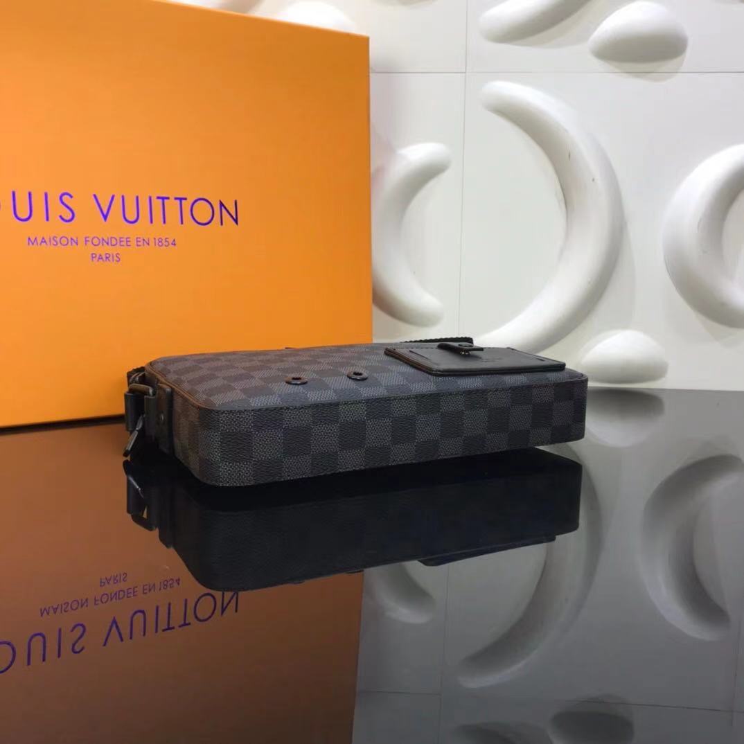 Túi đeo chéo Louis Vuitton like au họa tiết caro hình hộp TDCLV10