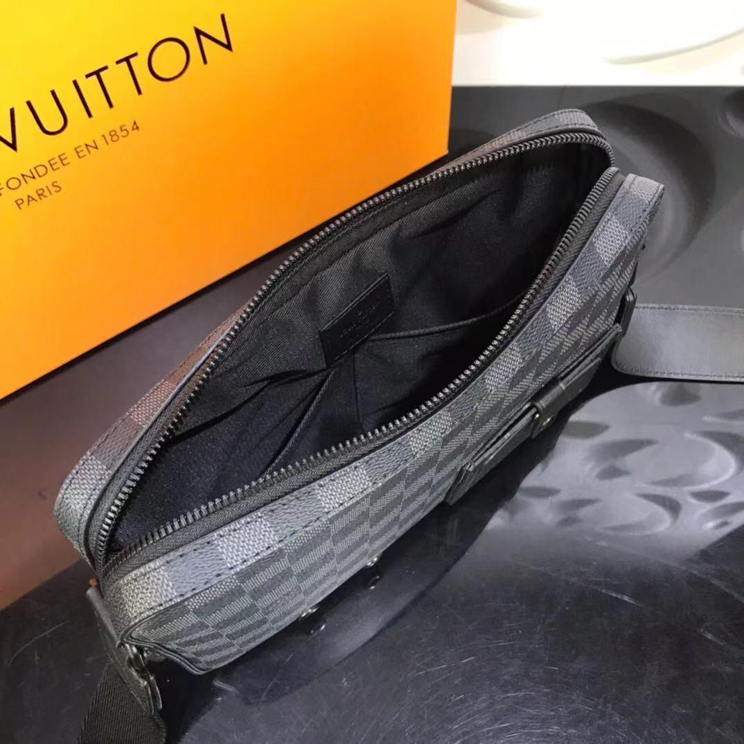 Túi đeo chéo Louis Vuitton like au họa tiết caro hình hộp TDCLV10