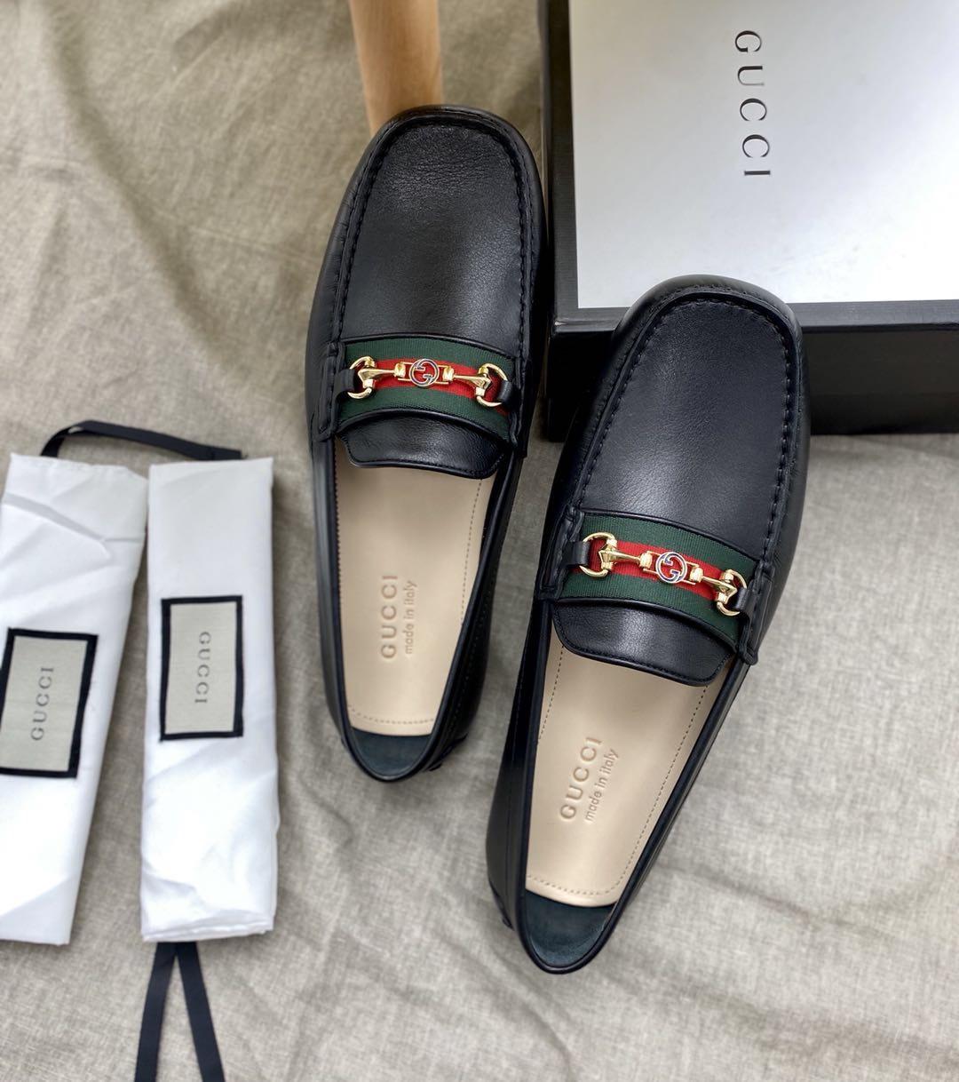 Giày lười Gucci like au họa tiết logo nhỏ GLGC58