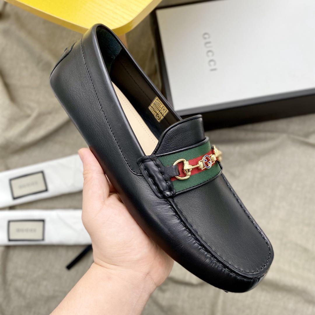 Giày lười Gucci like au họa tiết logo nhỏ GLGC58