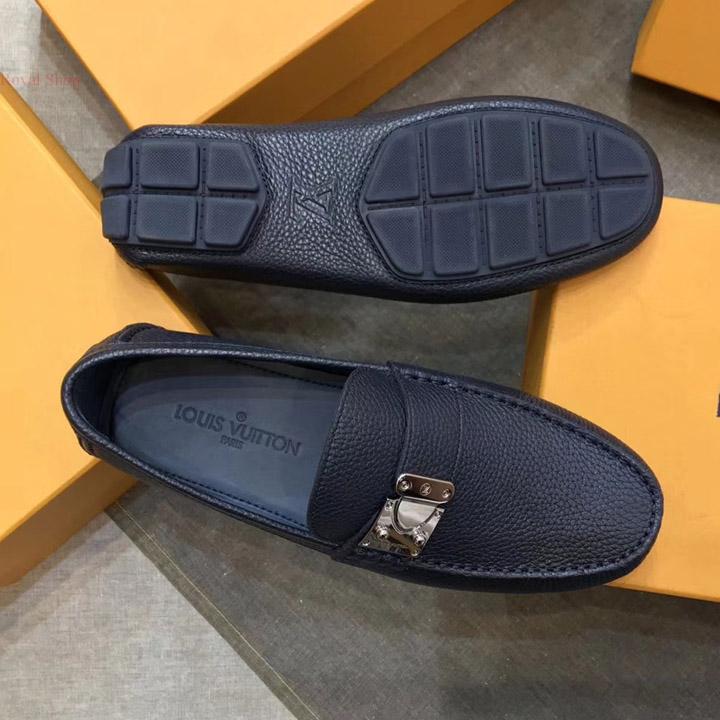 Giày lười Louis Vuitton like au khóa lệch màu xanh GLLV113