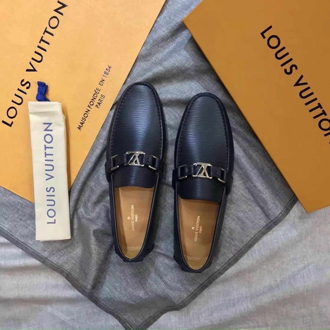 Giày lười Louis Vuitton like au epi đen GLLV110