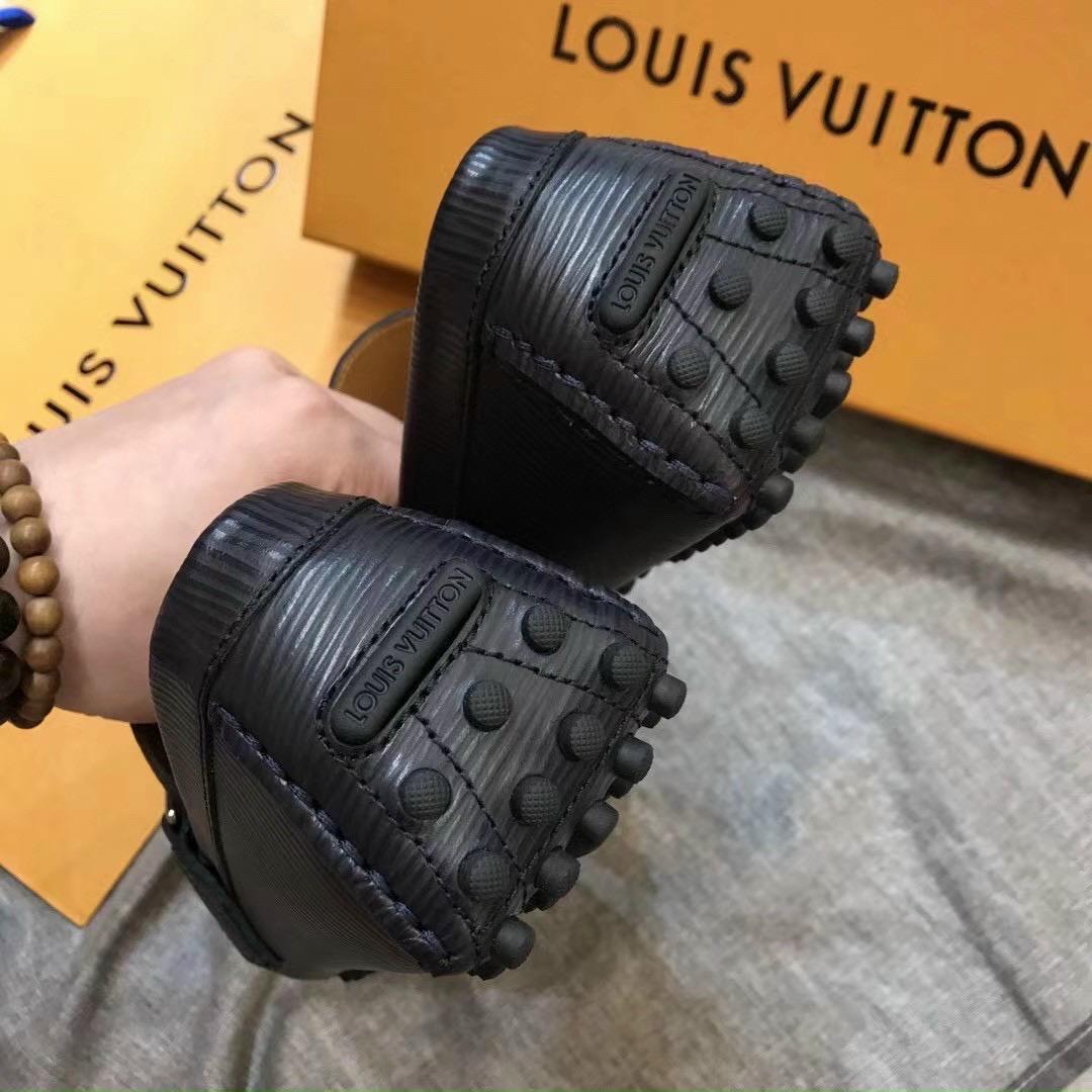 Giày lười Louis Vuitton like au epi đen GLLV110