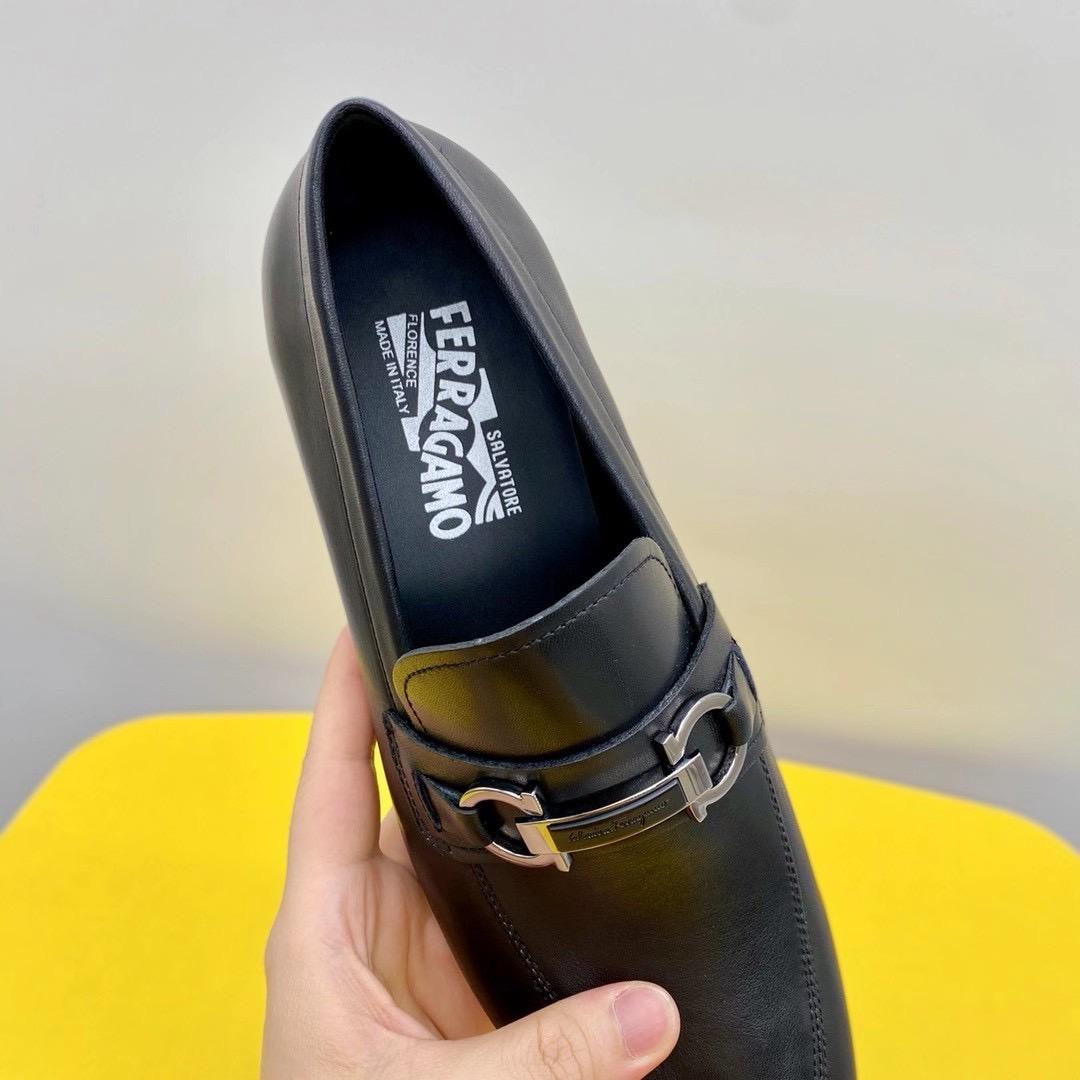 Giày lười Salvatore Ferragamo like au đế cao da trơn GLSF29