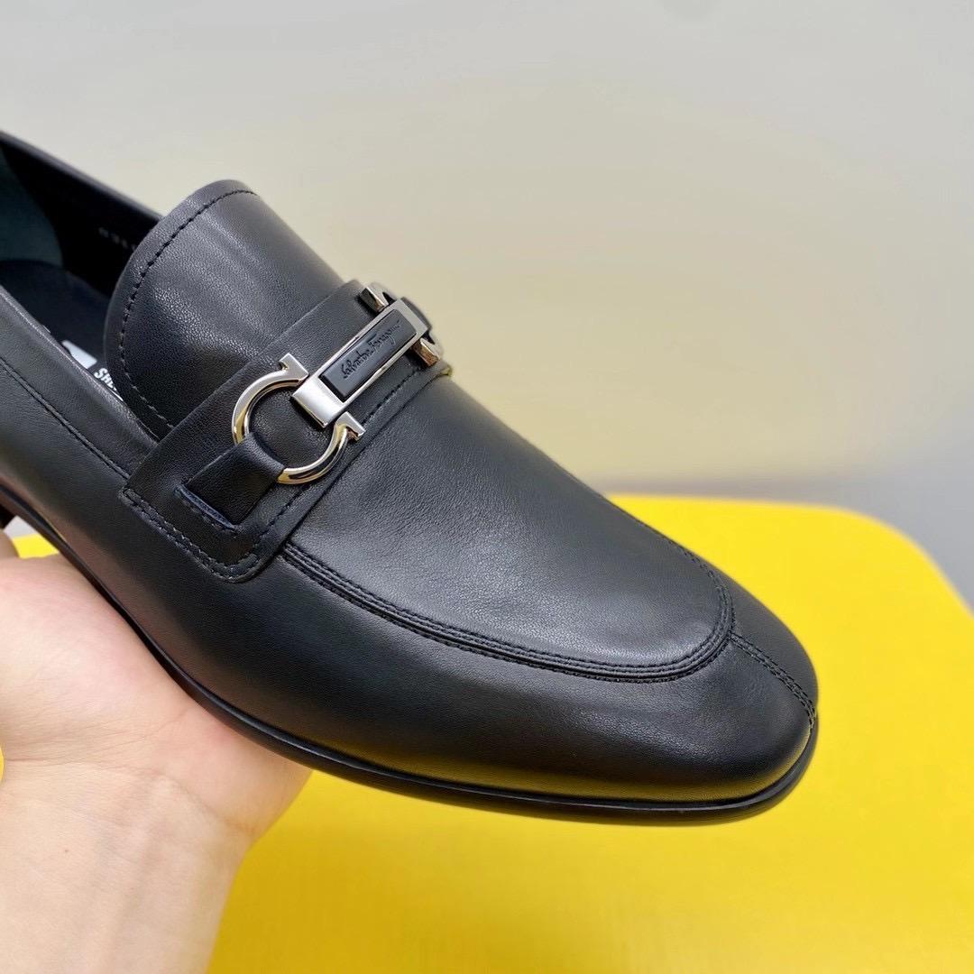 Giày lười Salvatore Ferragamo like au đế cao da trơn GLSF29