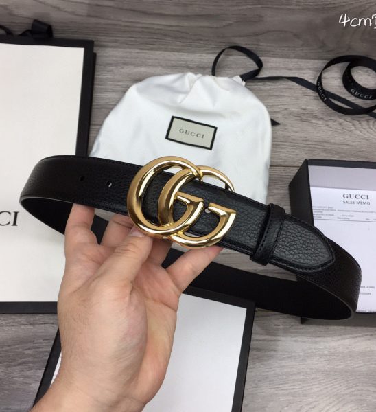 Thắt lưng Gucci siêu cấp da nhăn họa tiết chữ G kép bóng TLGC78
