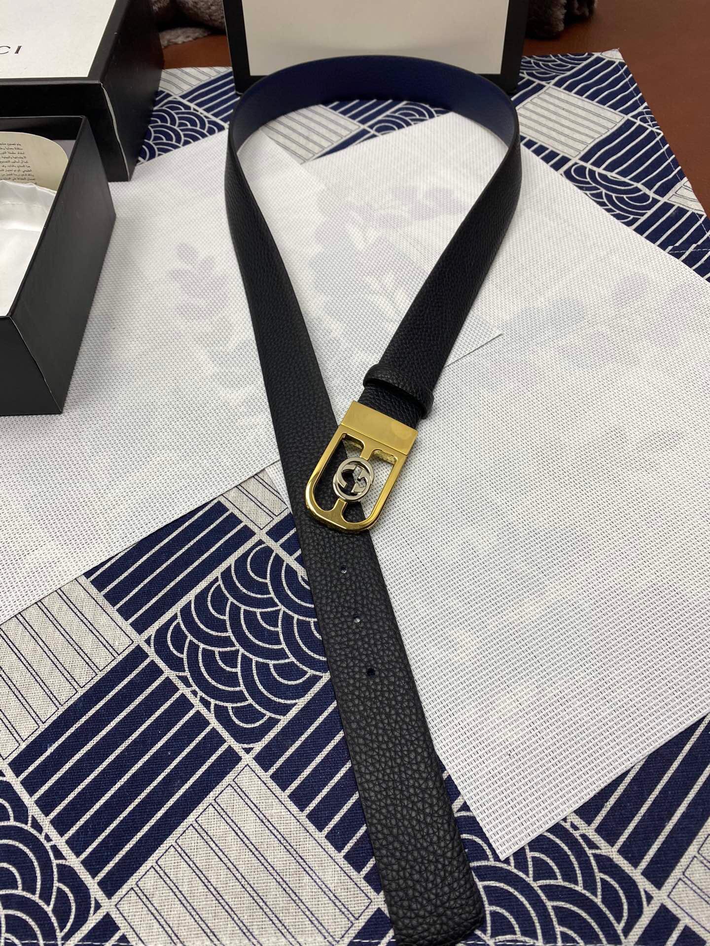 Thắt lưng nam Gucci siêu cấp mặt khóa chữ U logo nhỏ TLGC75