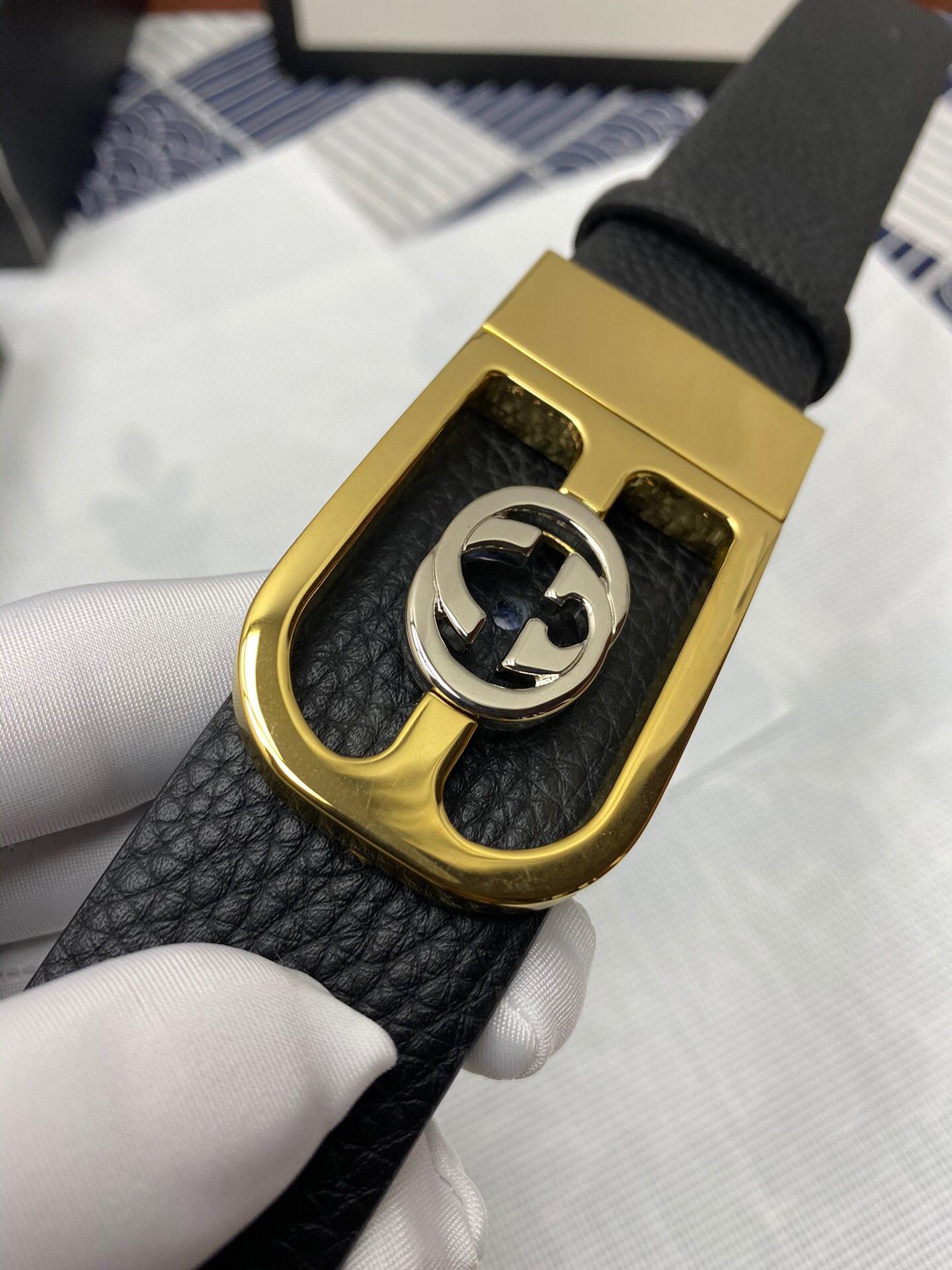 Thắt lưng nam Gucci siêu cấp mặt khóa chữ U logo nhỏ TLGC75