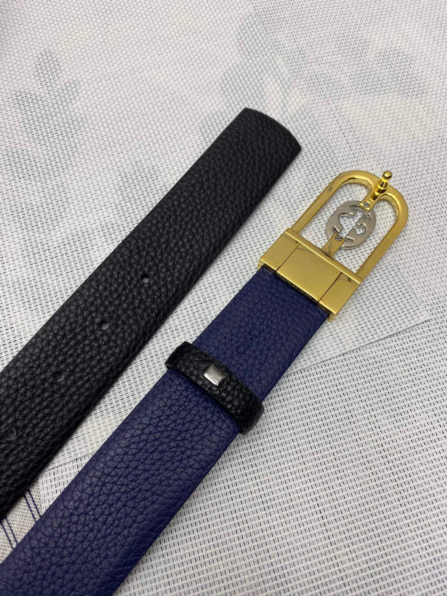 Thắt lưng nam Gucci siêu cấp mặt khóa chữ U logo nhỏ TLGC75