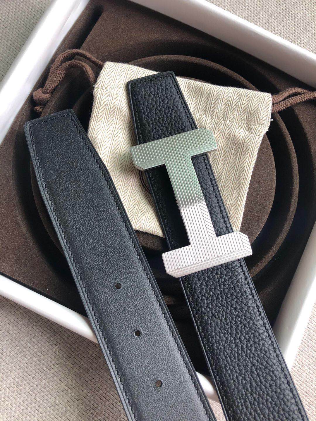 Thắt lưng Hermes Like Au họa tiết kẻ sọc 3D TLH43