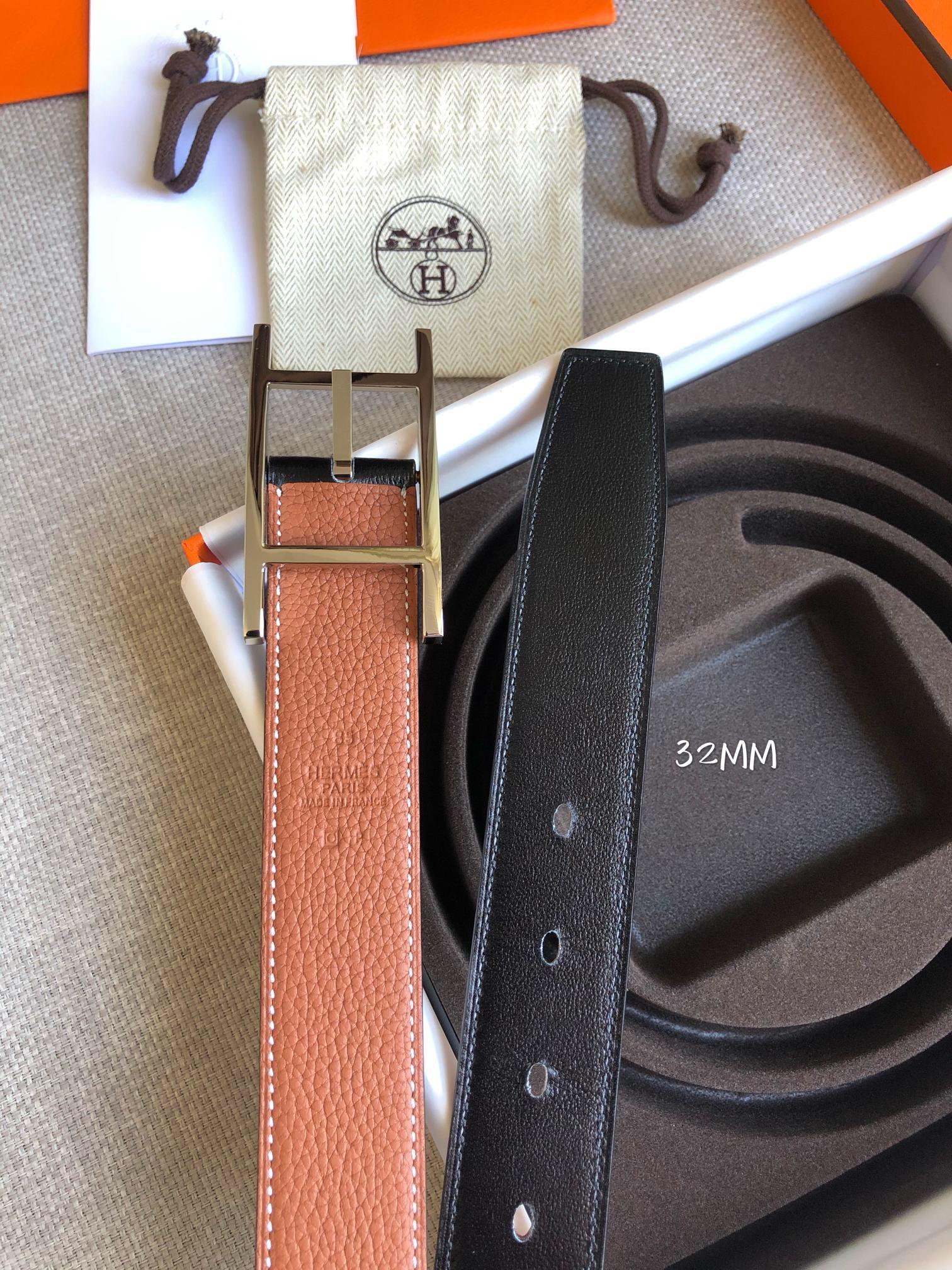 Thắt lưng Hermes Like Au khóa kim hai mặt TLH44