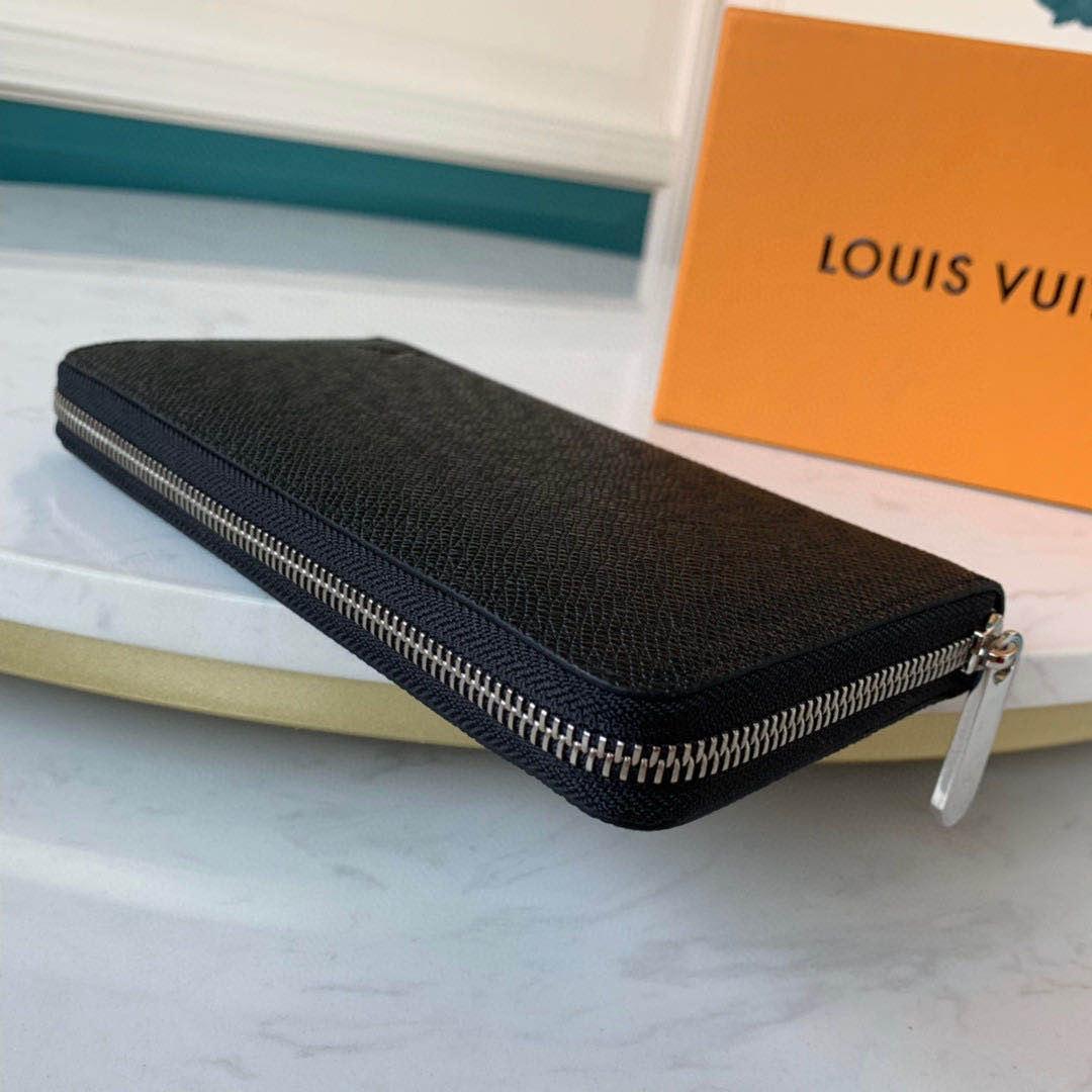 Ví nam Louis Vuitton like au khóa kéo logo dập chìm VNLV78