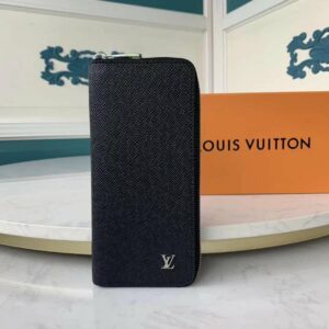 Ví nam Louis Vuitton like au khóa kéo taiga logo dập nổi VNLV77