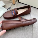 Giày lười Gucci like au da trơn màu nâu GLGC61