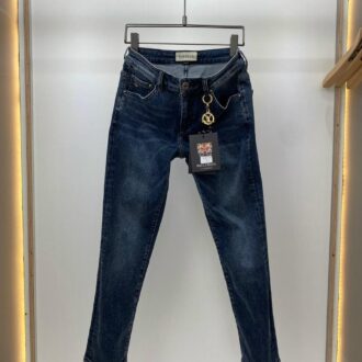 Quần bò Louis Vuitton siêu cấp màu xanh móc khóa QNLV02