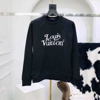 Áo nam Louis Vuitton siêu cấp nỉ họa tiết chữ AOLV01