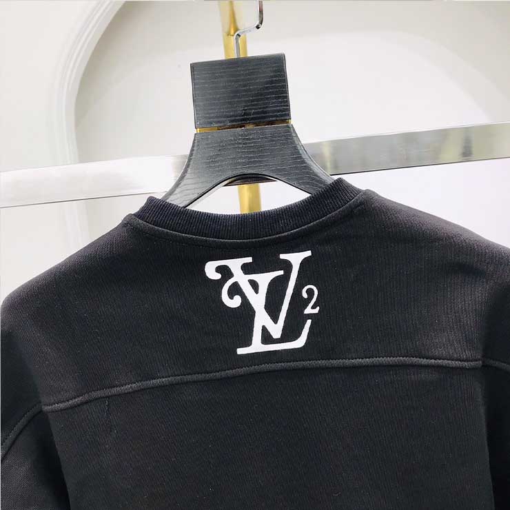 Áo nam Louis Vuitton siêu cấp nỉ họa tiết chữ AOLV01