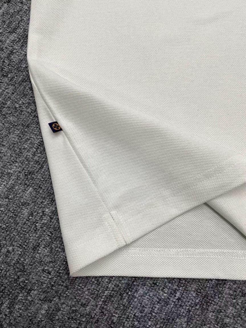 Áo nam Louis Vuitton siêu cấp màu trắng họa tiết logo ngực AOLV08