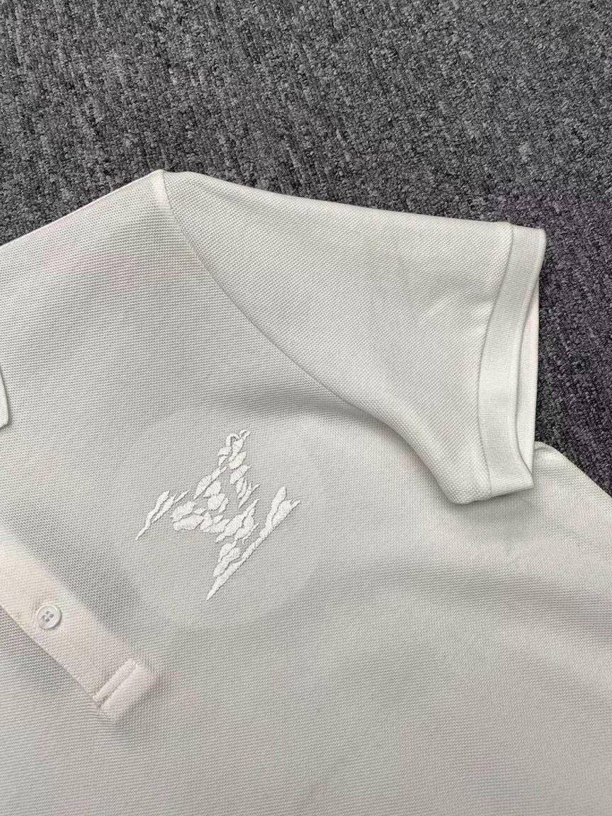 Áo nam Louis Vuitton siêu cấp màu trắng họa tiết logo ngực AOLV08