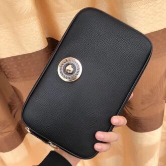 Ví nam Versace siêu cấp cầm tay hình hộp hoạ tiết logo VNVS18