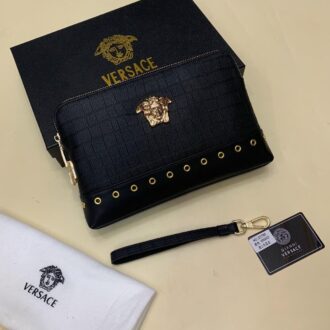 Ví nam Versace siêu cấp cầm tay hoạ tiết đính ốc VNVS17