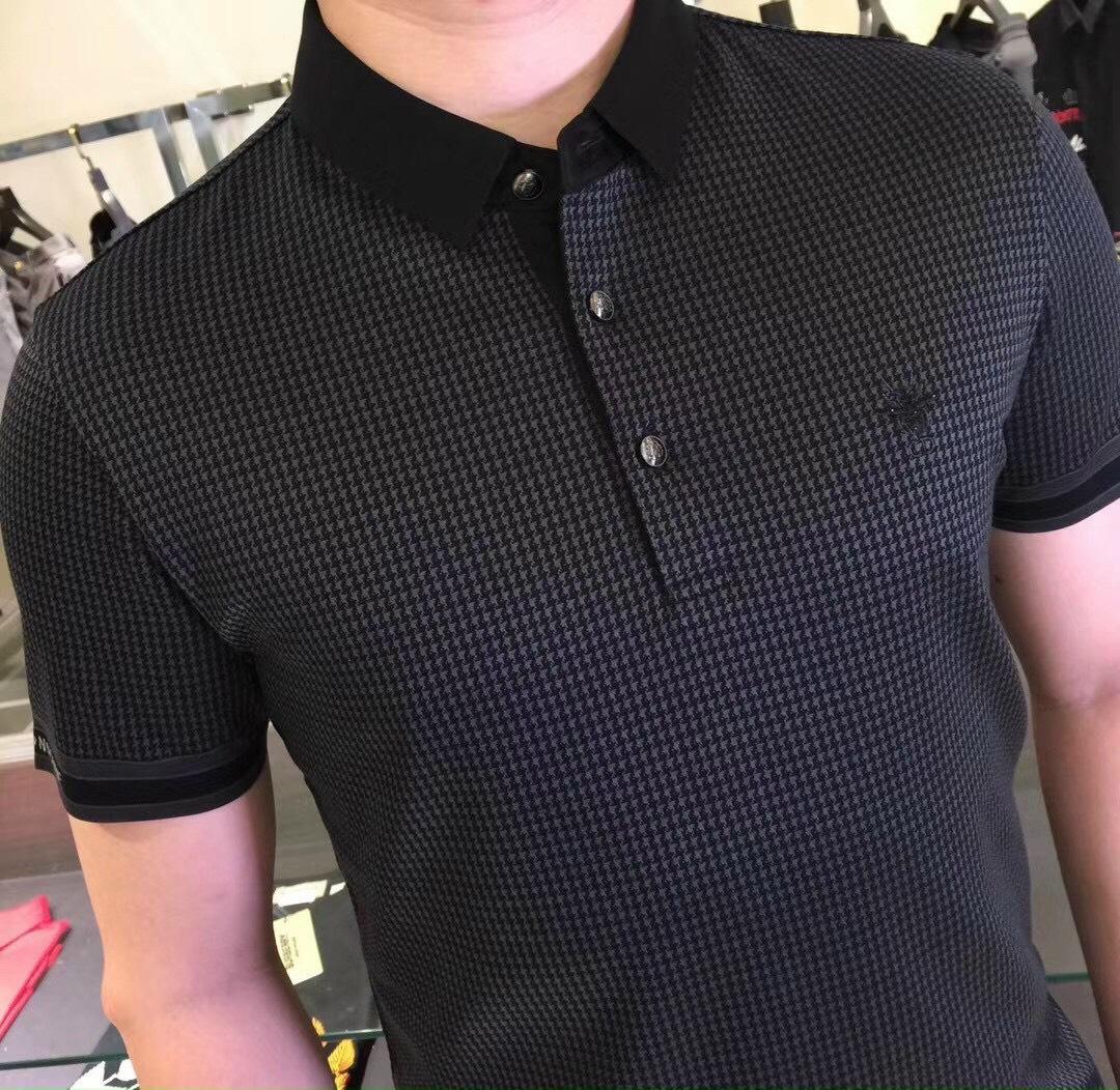 Áo Dior nam siêu cấp hoạ tiết nhện màu kẻ đen AODO03