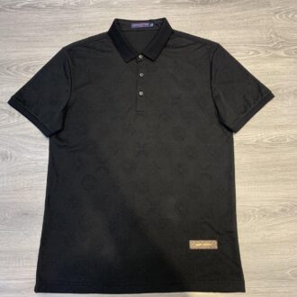 Áo nam Louis Vuitton siêu cấp hoa chìm full đen AOLV10