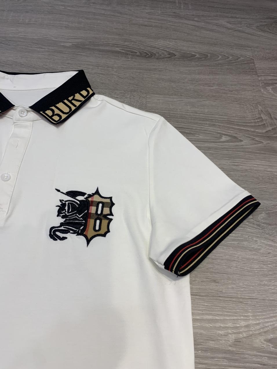 Áo phông Burberry siêu cấp hoạ tiết ngựa viền cổ logo APLV01