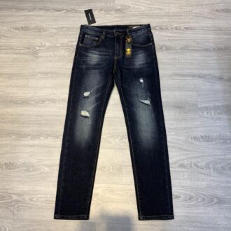 Quần bò Dolce & Gabbana siêu cấp mài rách màu đen QBDG530