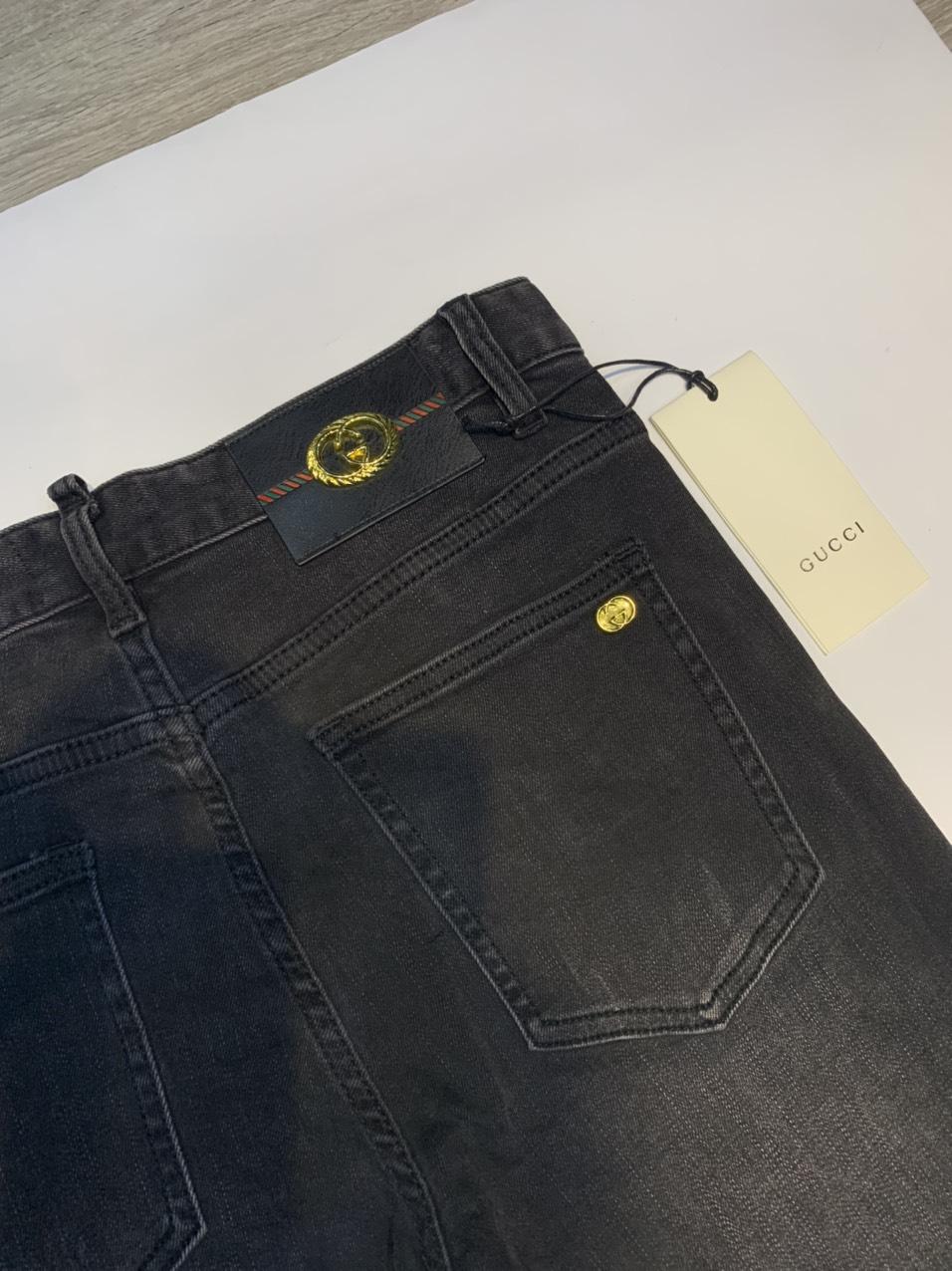 Quần bò Gucci nam siêu cấp Full đen QNGC01