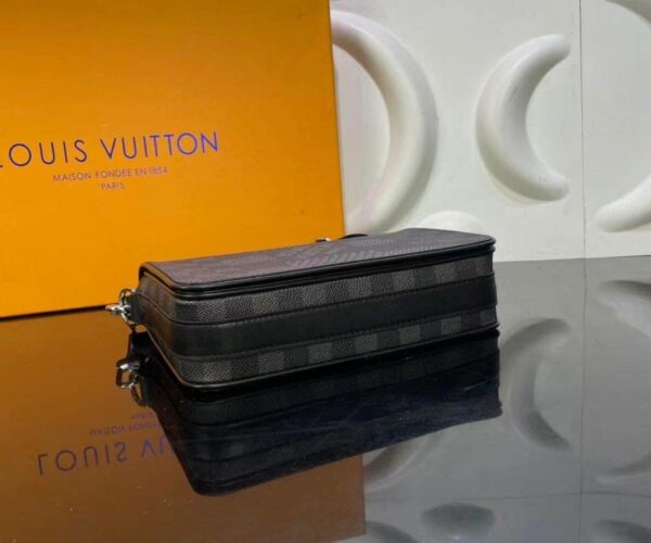 Túi đeo chéo Louis Vuitton like au hoạ tiết caro màu xám TDCLV16