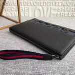 Clutch Gucci siêu cấp đen họa tiết logo chìm