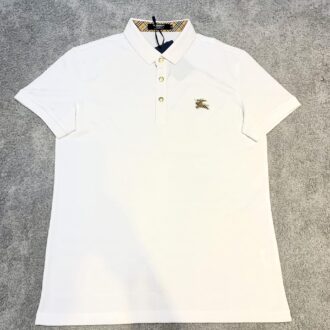 Áo phông Burberry siêu cấp full trắng kẻ chìm APB05