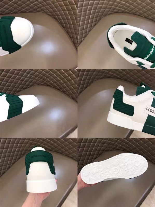 Giày nam Dolce Gabbana siêu cấp họa tiết logo màu xanh trắng GNDG02