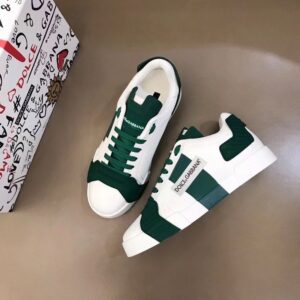 Giày nam Dolce Gabbana siêu cấp họa tiết logo màu xanh trắng GNDG02