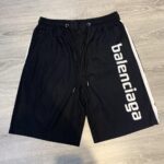 Quần short Balenciaga siêu cấp full đen chữ trắng QSB2132