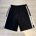 Quần short Balenciaga siêu cấp full đen chữ trắng QSB2132