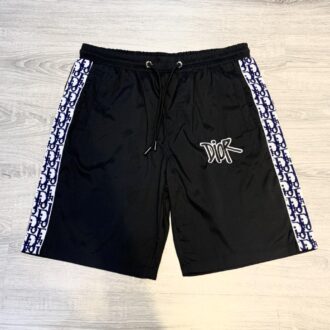 Quần short Dior siêu cấp đen viền trắng 2 bên QSD2128