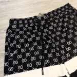 Quần short Gucci siêu cấp full đen logo NY thêu QSG2108