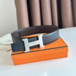 Thắt lưng Hermes mặt khóa chữ H xước bản 3.8 Cm Like Auth