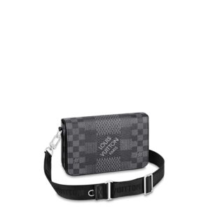 Túi đeo chéo Louis Vuitton like au hoạ tiết caro màu xám TDCLV16