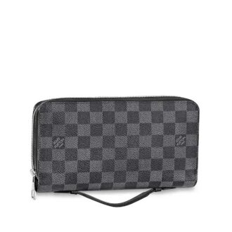 Ví dài Louis Vuitton cầm tay caro đen Like Auth