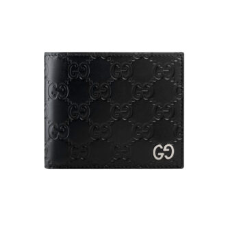 Ví gập Gucci GG Supreme Folding logo nổi Like Auth