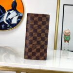 Ví gập Louis Vuitton họa tiết caro nâu Like Auth