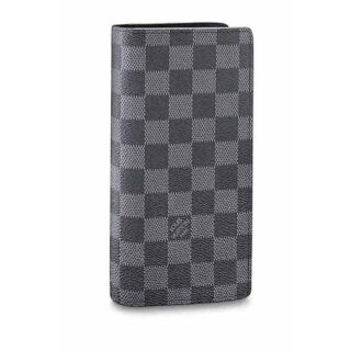 Ví gập Louis Vuitton màu xám họa tiết caro Like Auth