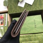 Ví nam Gucci Ophidia GG Bi-Fold viền nâu Like Auth