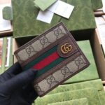 Ví nam Gucci Ophidia GG Bi-Fold viền nâu Like Auth