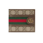 Ví nam Gucci Ophidia GG Bi-Fold viền nâu Like Auth