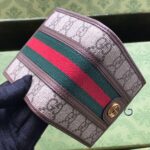 Ví nam Gucci Ophidia GG Bi-Fold viền nâu Like Auth